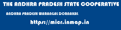 THE ANDHRA PRADESH STATE COOPERATIVE BANK LIMITED  ANDHRA PRADESH WARANGAL DORNAKAL   micr code